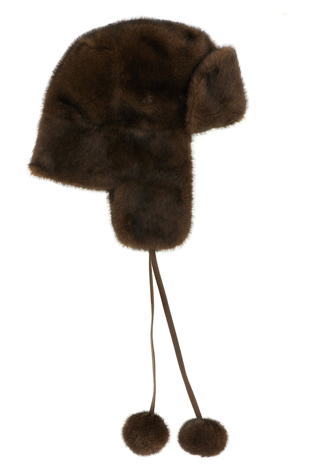 LOU ANDREA OS mink fur-effect fabric hat