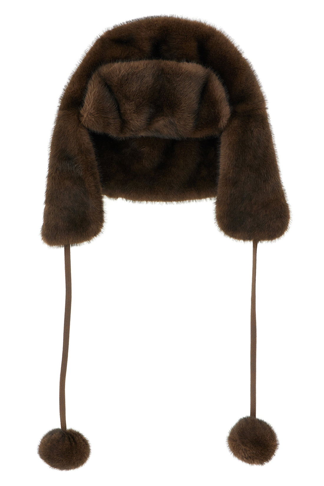 LOU ANDREA OS mink fur-effect fabric hat