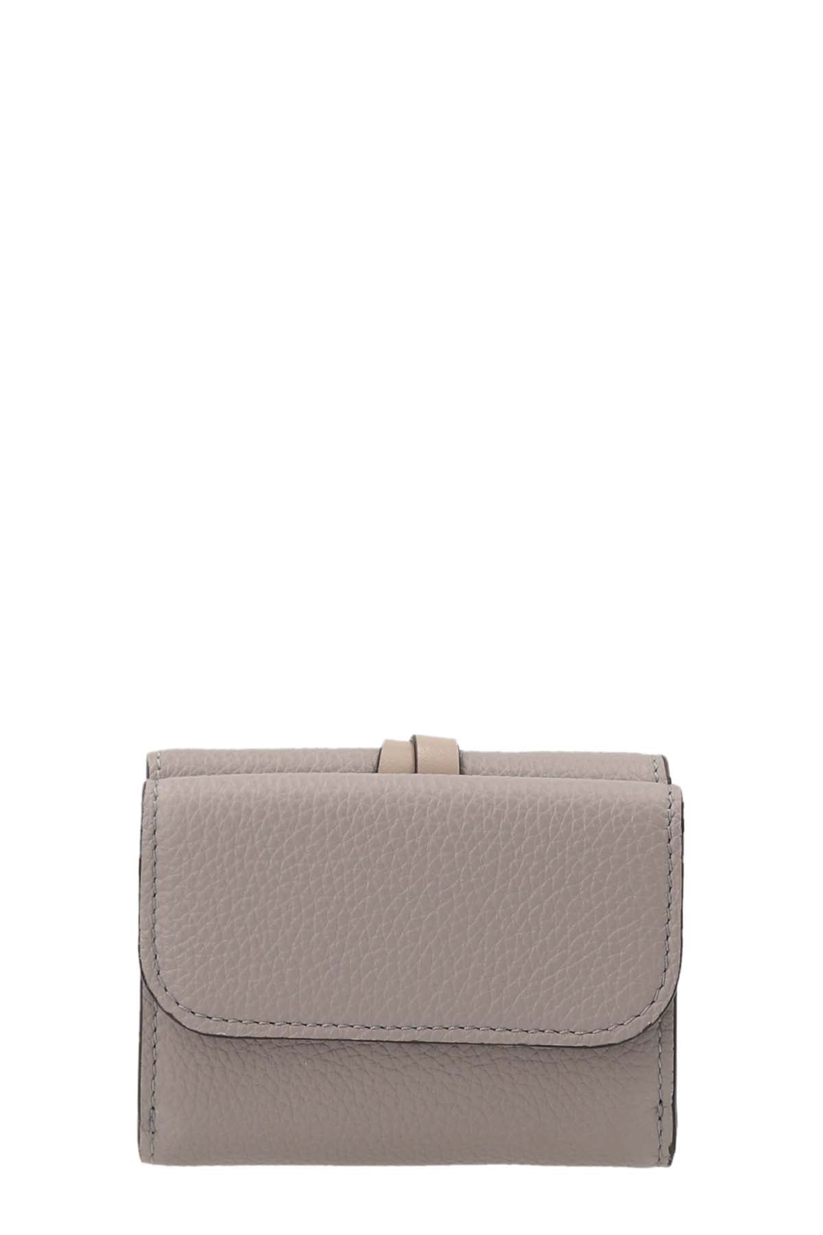 mini tri fold leather wallet
