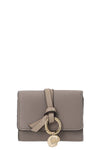 mini tri fold leather wallet