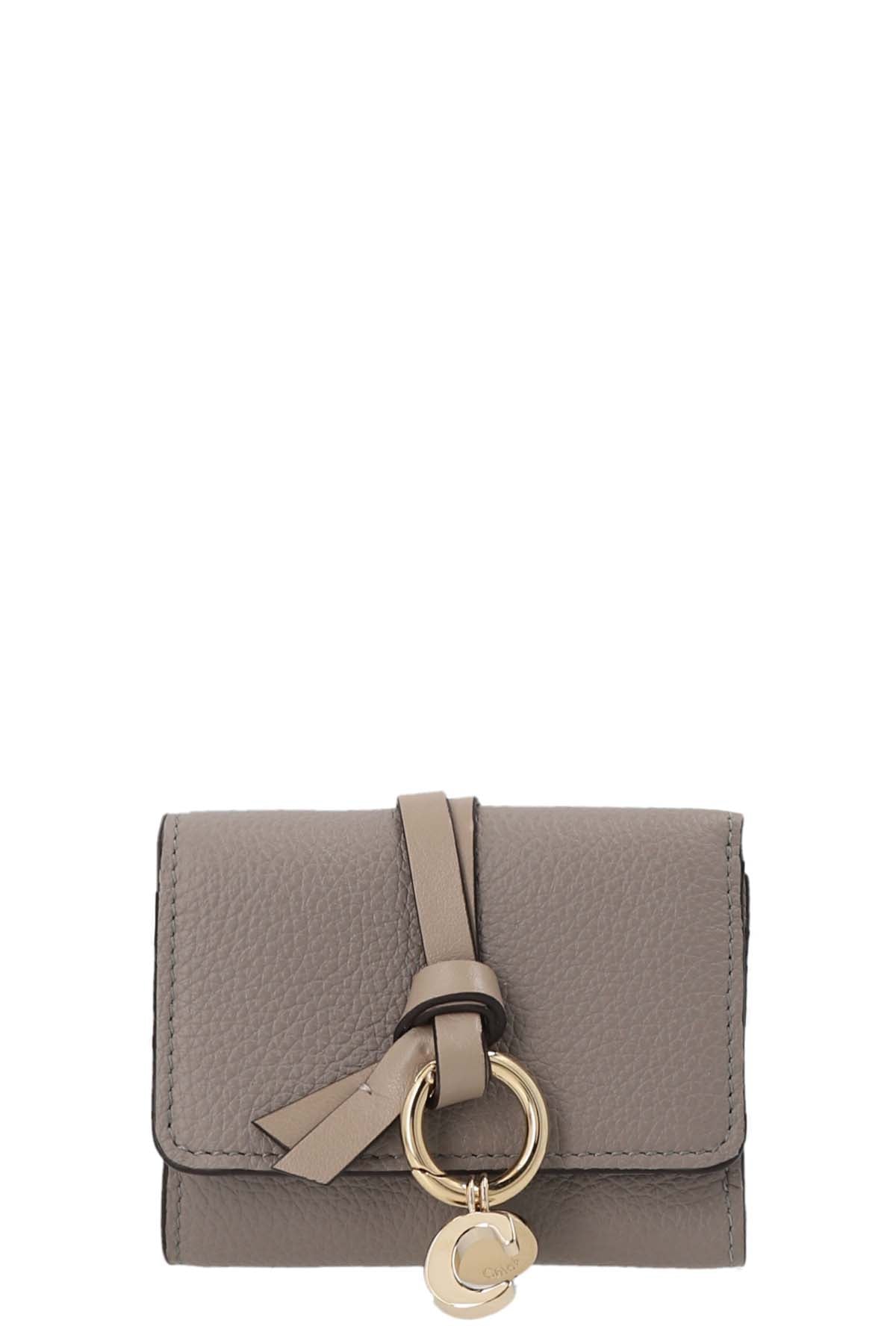 mini tri fold leather wallet
