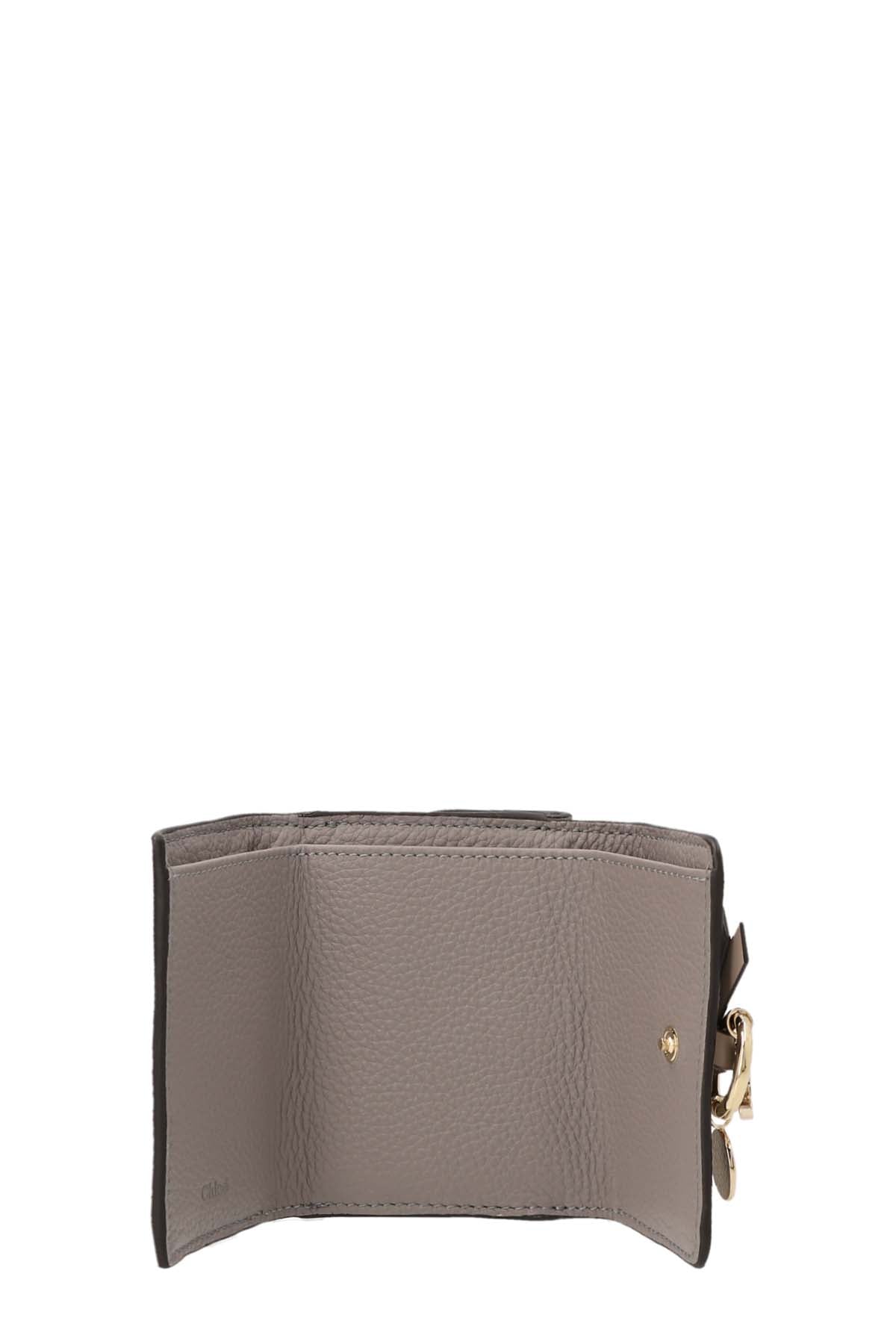 mini tri fold leather wallet
