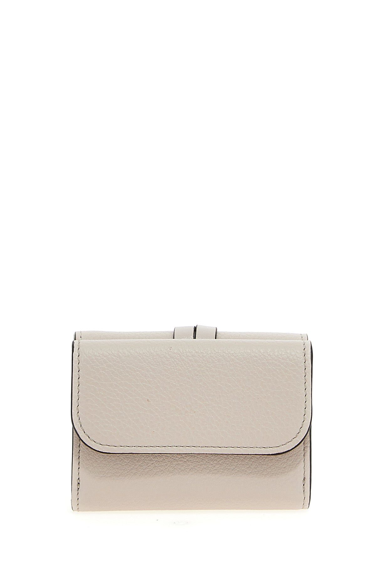 mini tri fold leather wallet