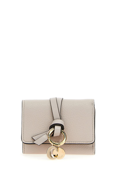 mini tri fold leather wallet