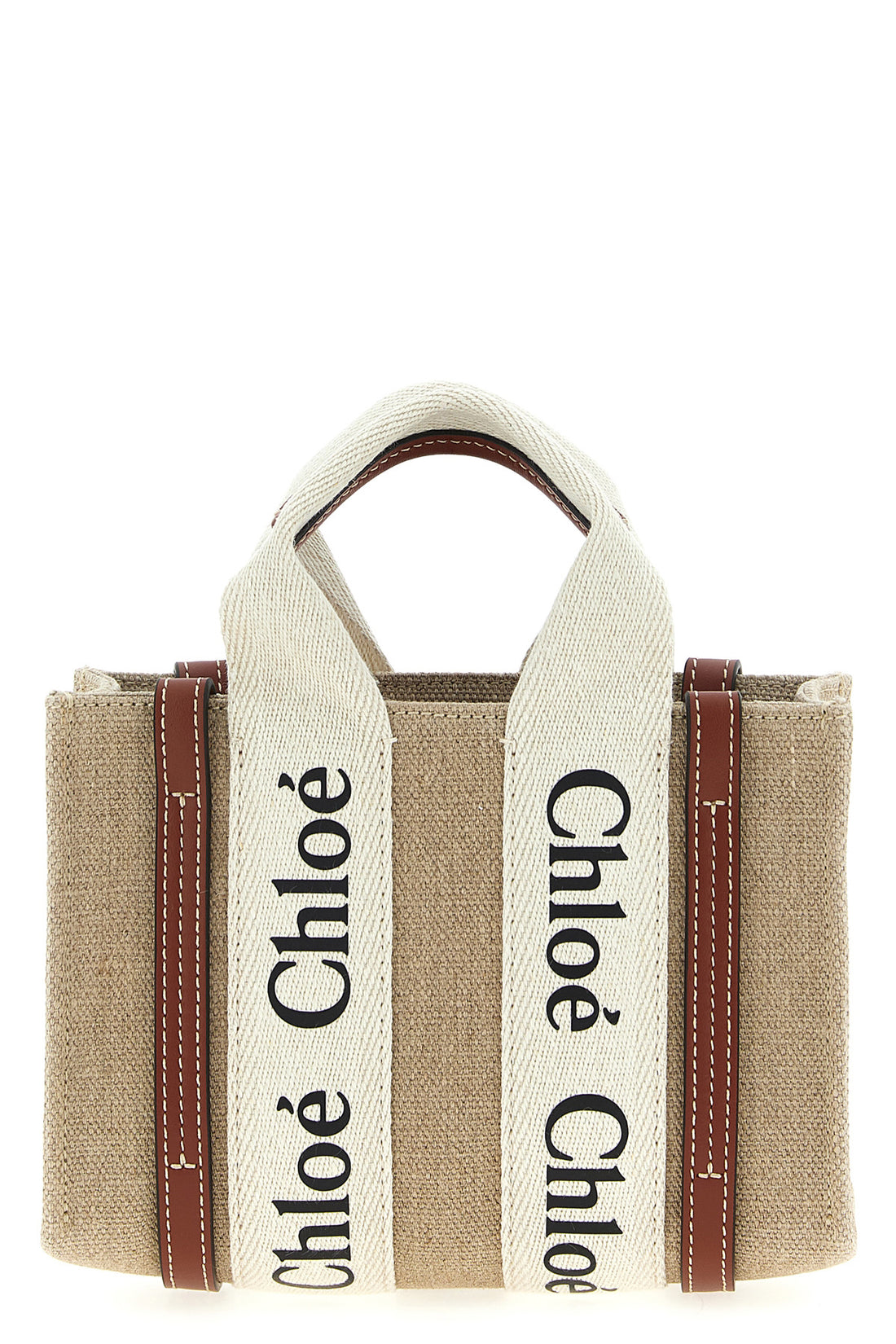 CHLOÉ OS woody mini canvas handbag