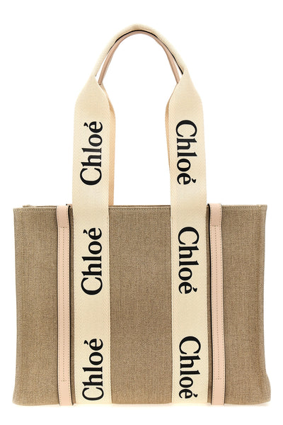 woody medium canvas shopping bag