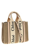 small woody linen canvas handbag