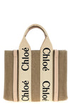 small woody linen canvas handbag