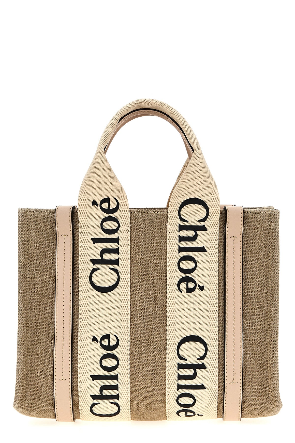small woody linen canvas handbag