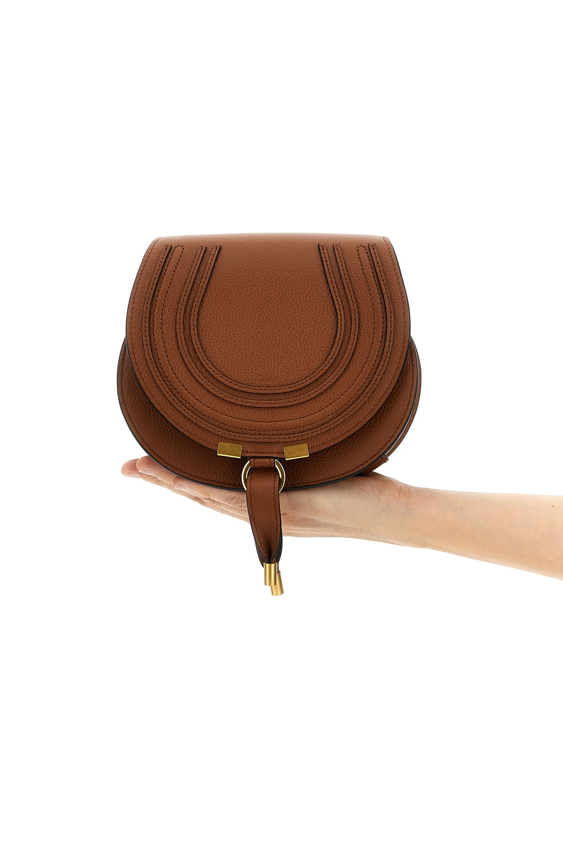 CHLOÉ OS saddle marcie small suede crossbody bag