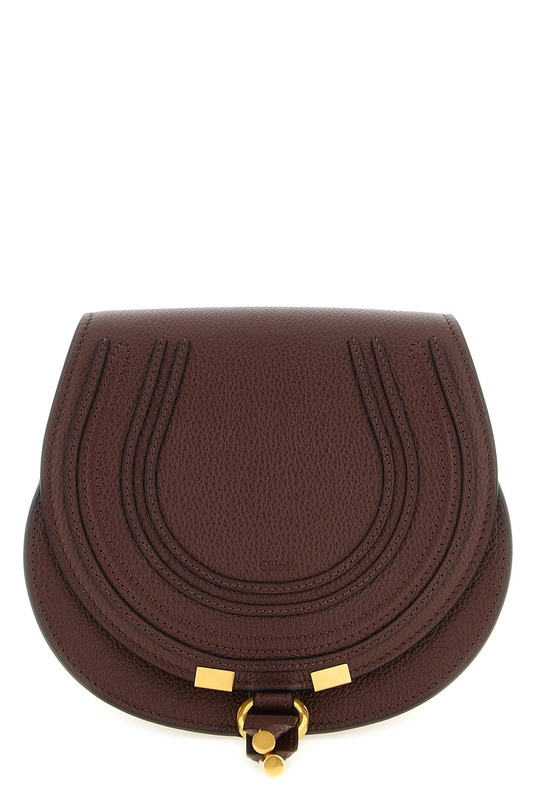 CHLOÉ OS the chloé marcie saddle shoulder bag defines a structured aesthetic through a