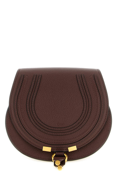 the chloé marcie saddle shoulder bag defines a structured aesthetic through a