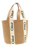 woody raffia shopping bag