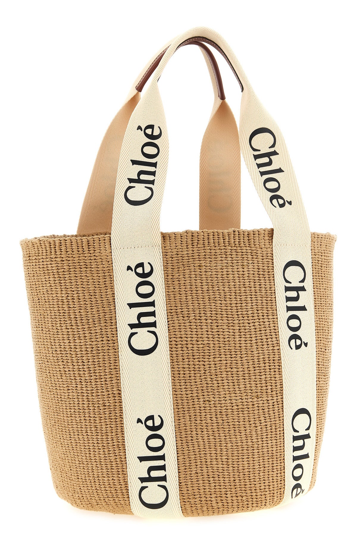 woody raffia shopping bag