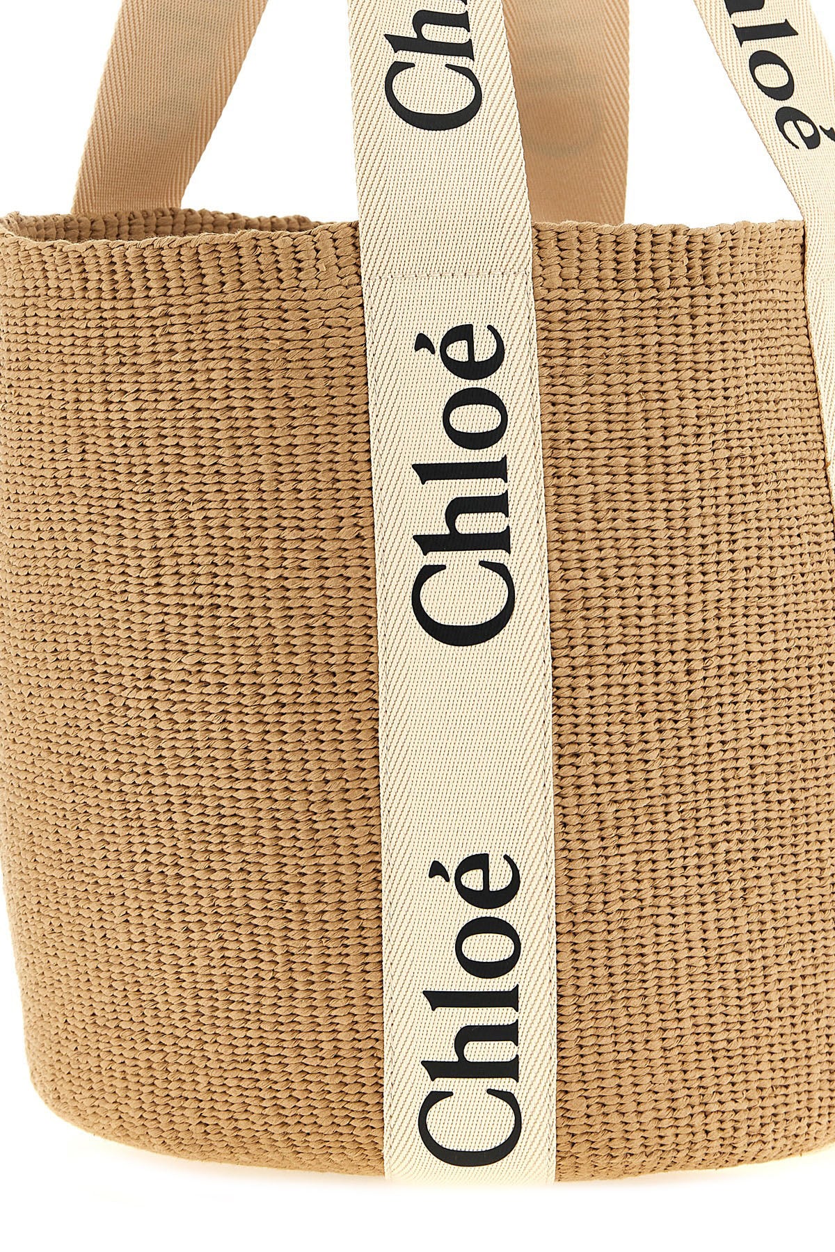 woody raffia shopping bag