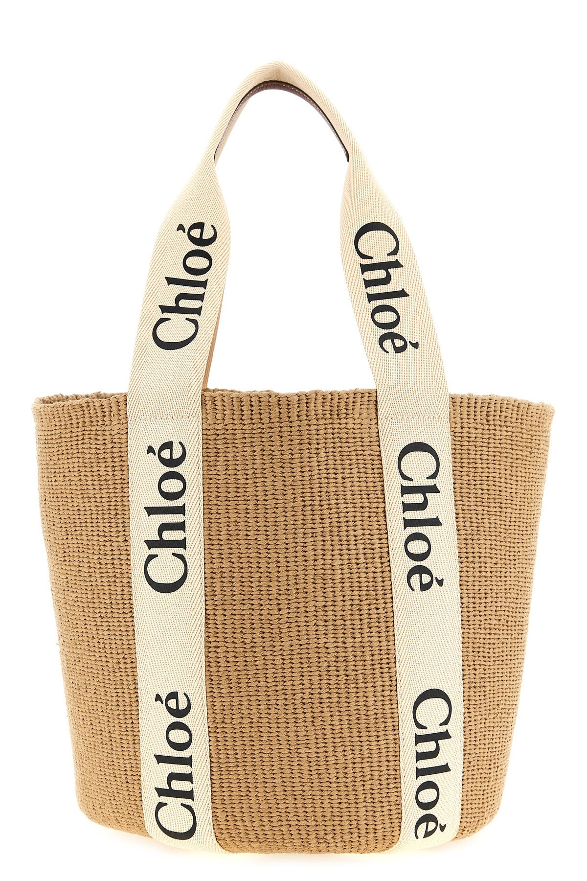 woody raffia shopping bag