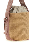 the chloé small woody bucket bag enhances craftsmanship through a compact struct