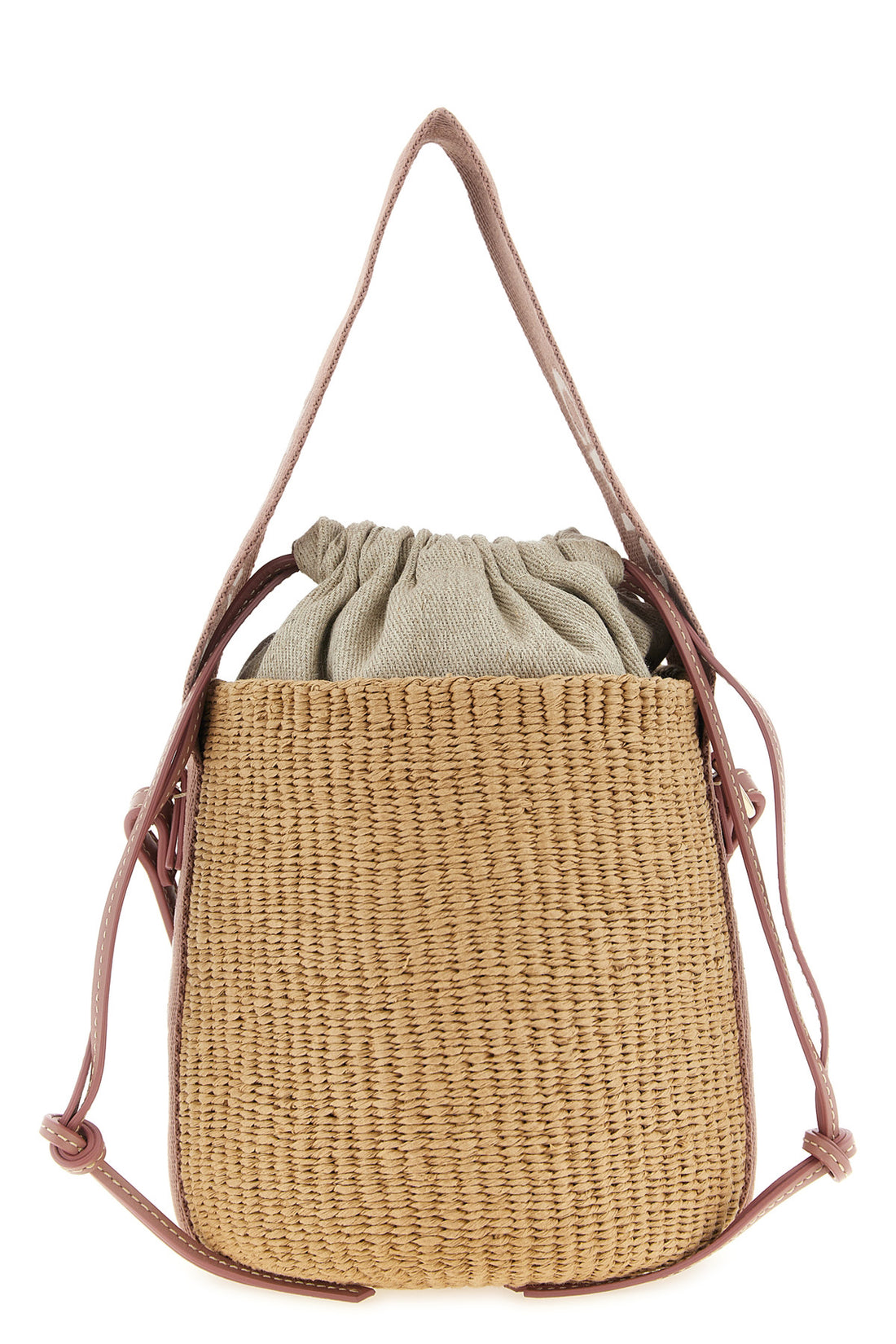 CHLOÉ OS the chloé small woody bucket bag enhances craftsmanship through a compact struct