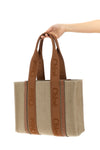 woody medium canvas shopping bag