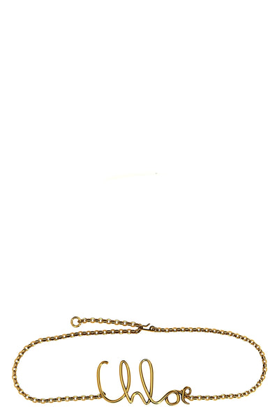 gold metal chloé iconic belt