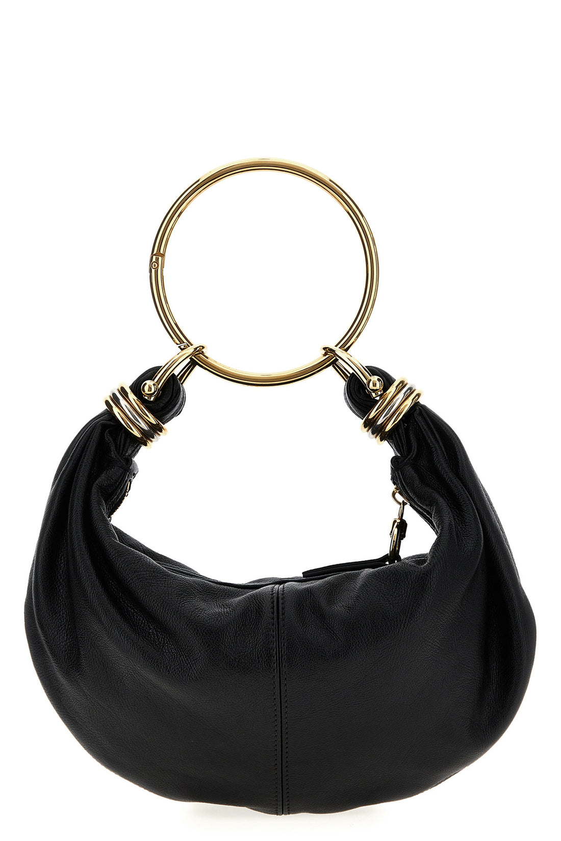 CHLOÉ OS bracelet hobo piccola handbag in shiny grenade calf leather