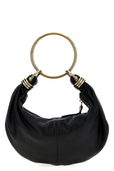 bracelet hobo piccola handbag in shiny grenade calf leather