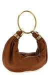 small bracelet hobo handbag in shiny grenade calf leather