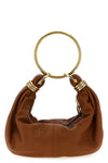 small bracelet hobo handbag in shiny grenade calf leather