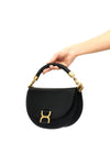 marcie leather and suede handbag