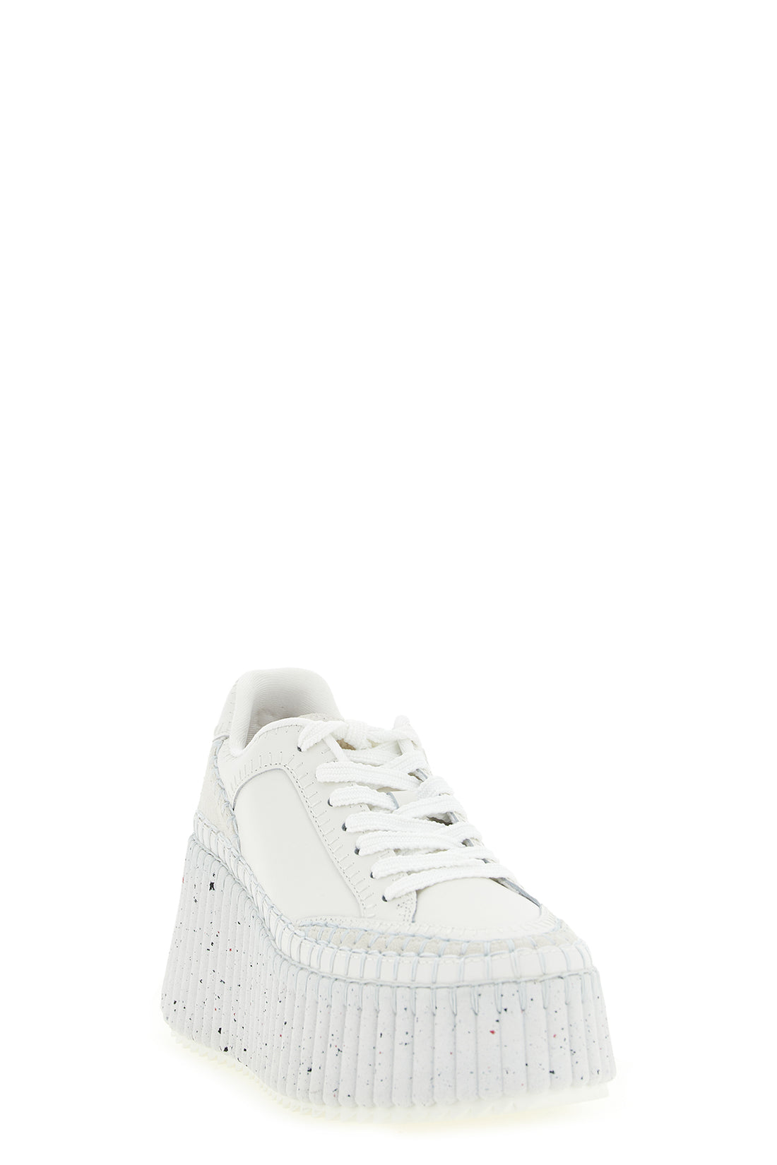 CHLOÉ 36 the chloe nama leather sneakers are distinguished by a bold model defined by a s