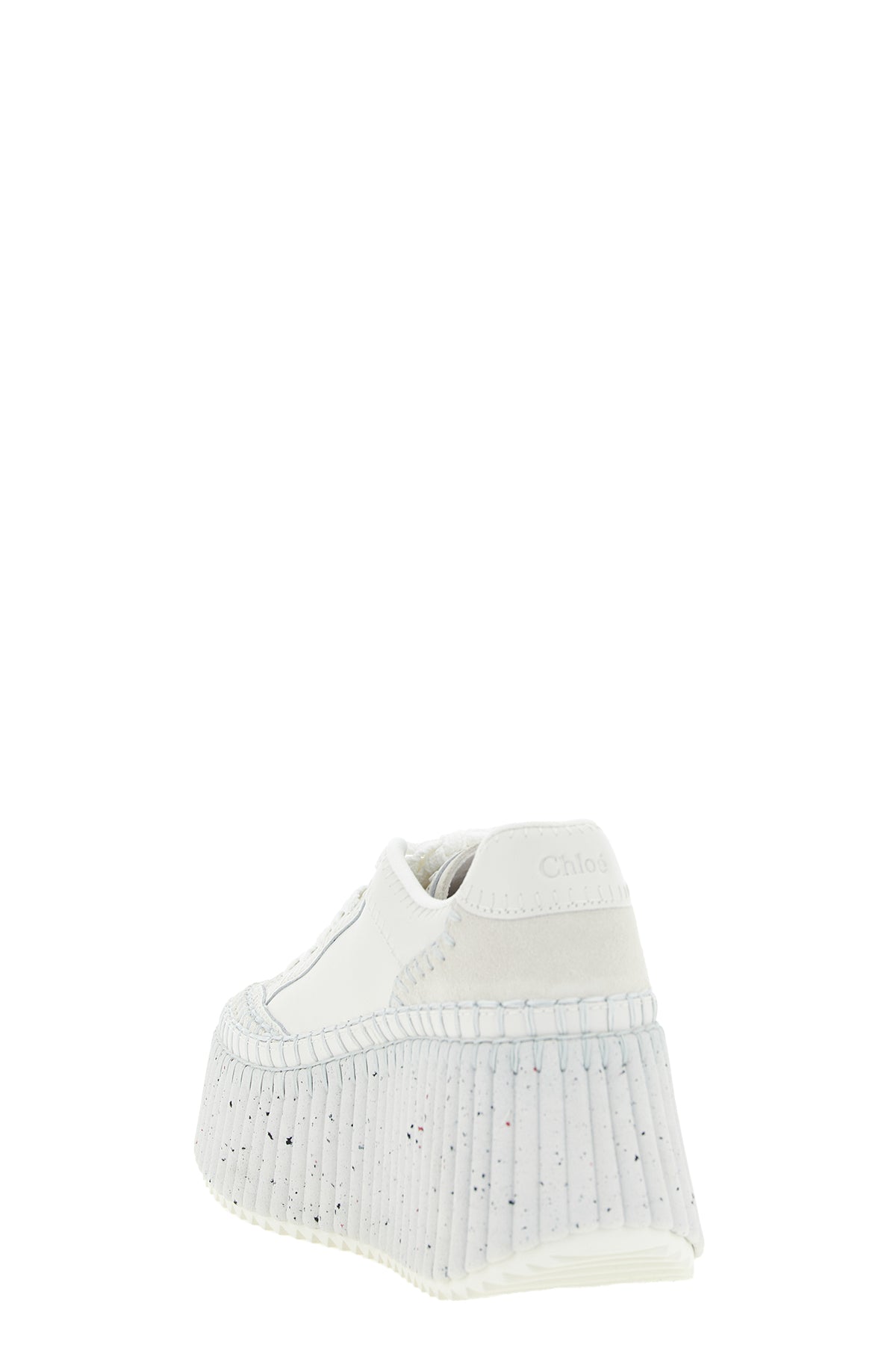 the chloe nama leather sneakers are distinguished by a bold model defined by a s