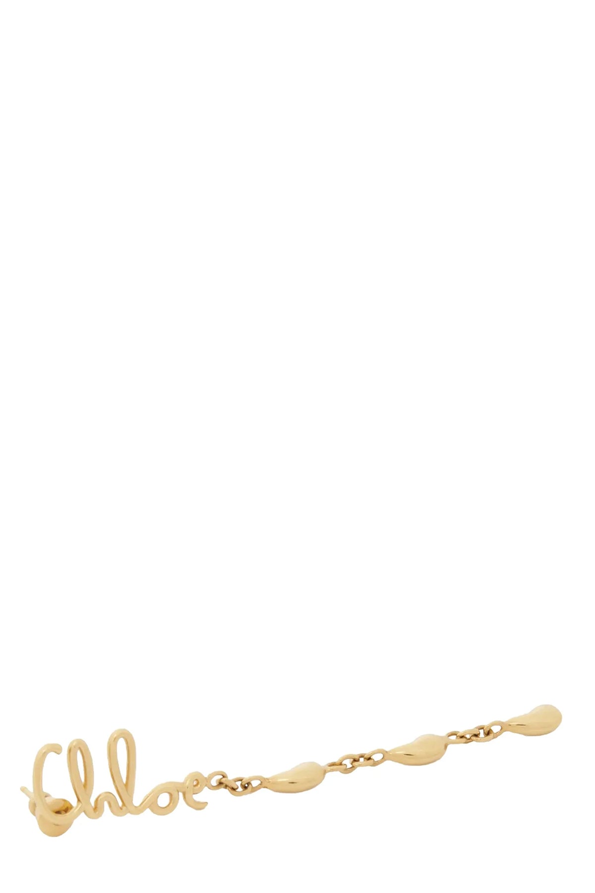 chloé iconic pendant earrings in vintage gold brass