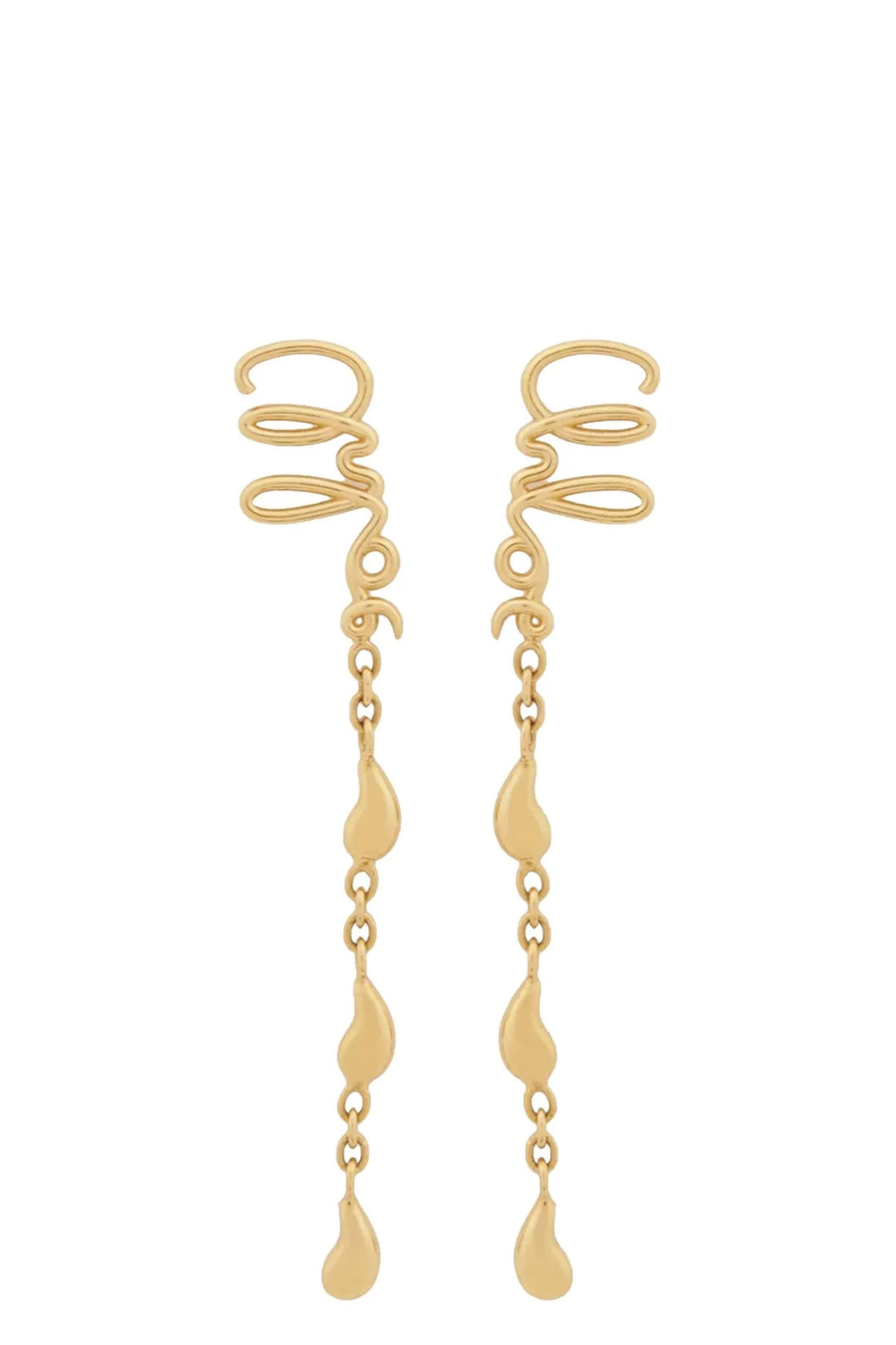 CHLOÉ OS chloé iconic pendant earrings in vintage gold brass