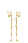 chloé iconic pendant earrings in vintage gold brass