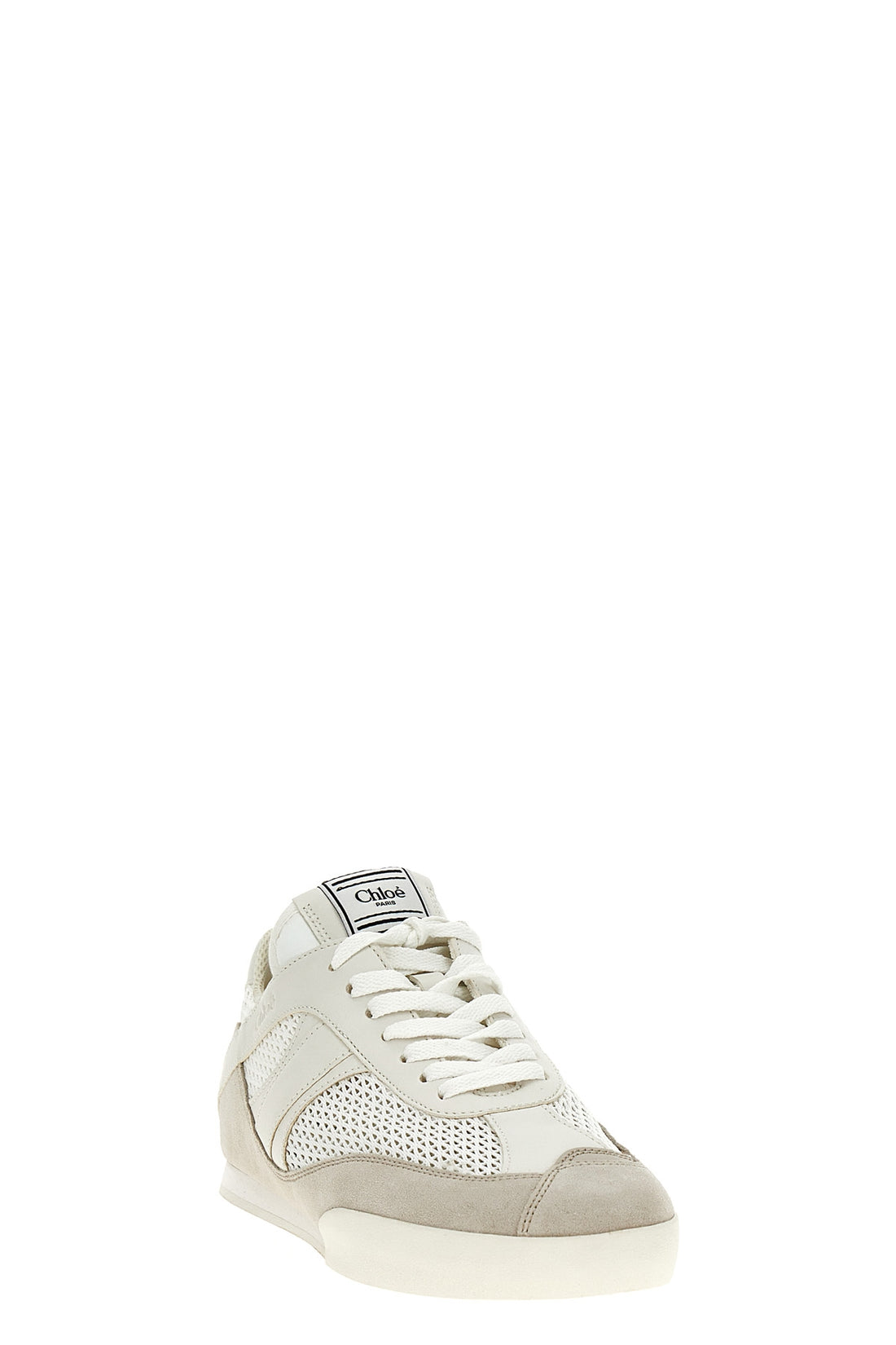 CHLOÉ 36 chloé kick sneakers in recycled mesh and suede