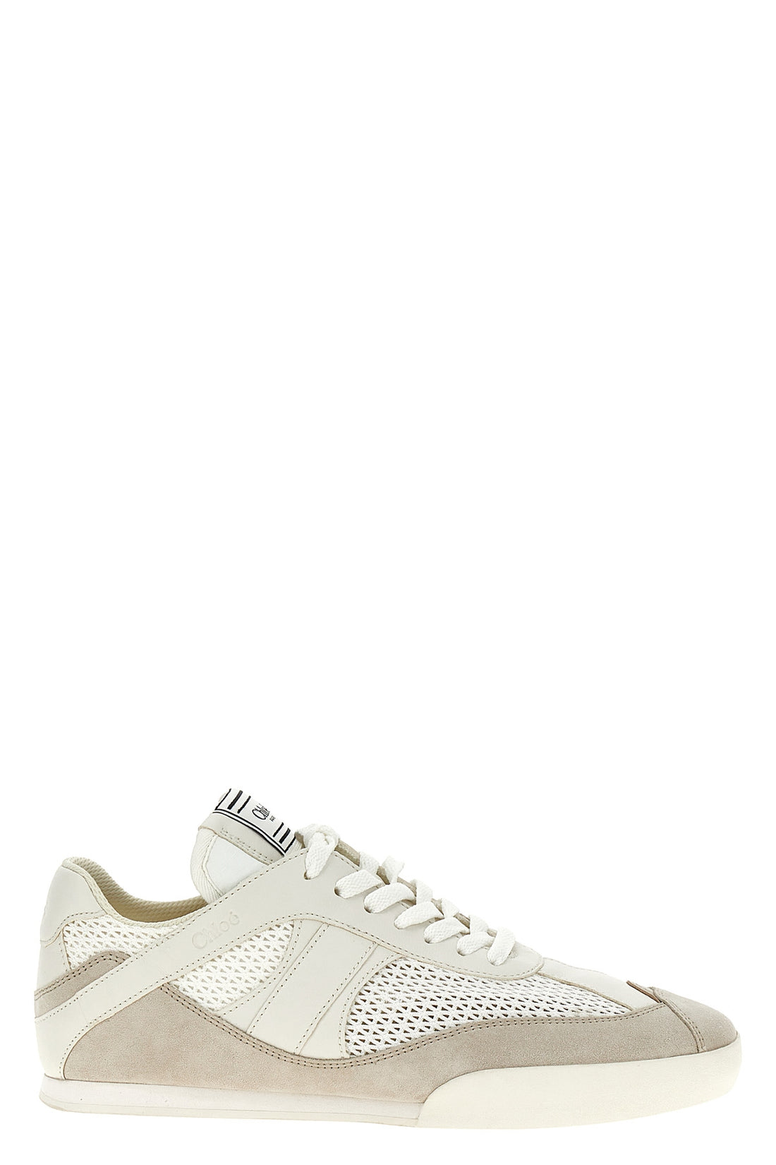 CHLOÉ 36 chloé kick sneakers in recycled mesh and suede