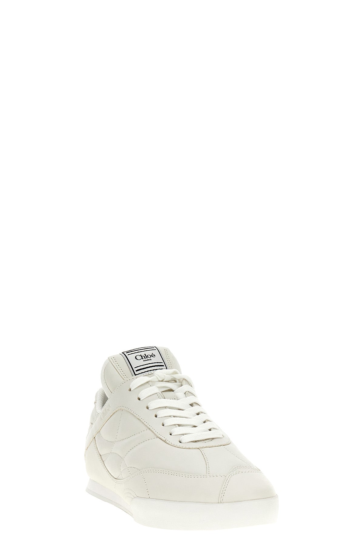 chloé kick leather sneakers