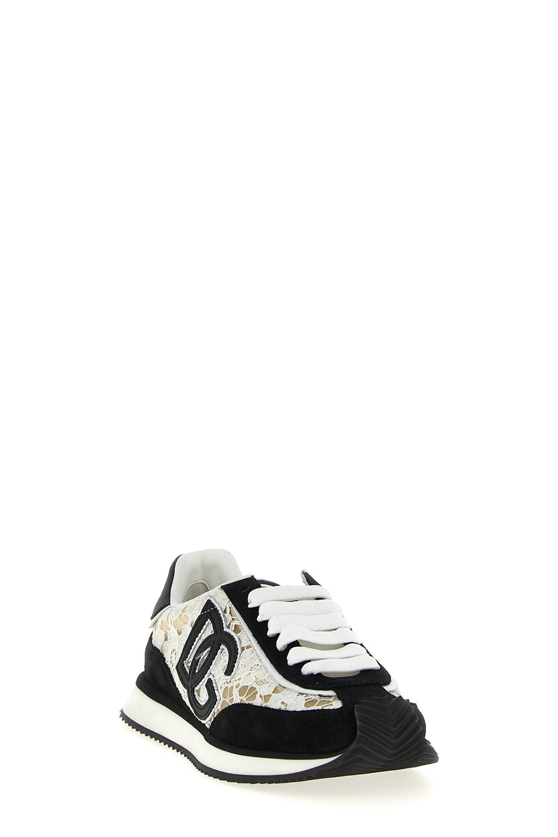 DOLCE &amp; GABBANA 41 dg cushion suede and lace sneakers