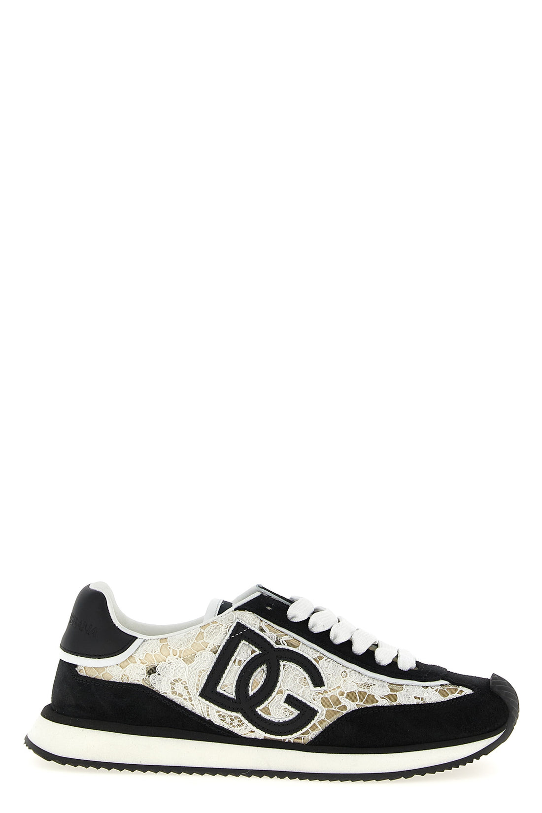 DOLCE &amp; GABBANA 41 dg cushion suede and lace sneakers