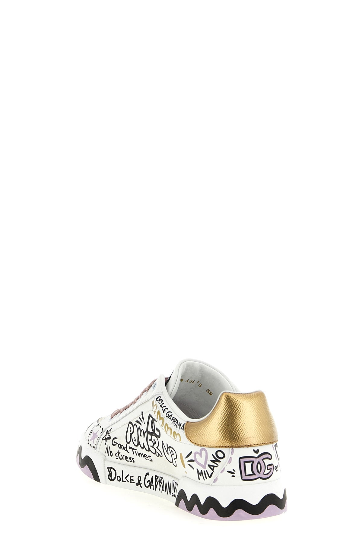 dolce & gabbana portofino sneakers stand out for a low-top silhouette made of