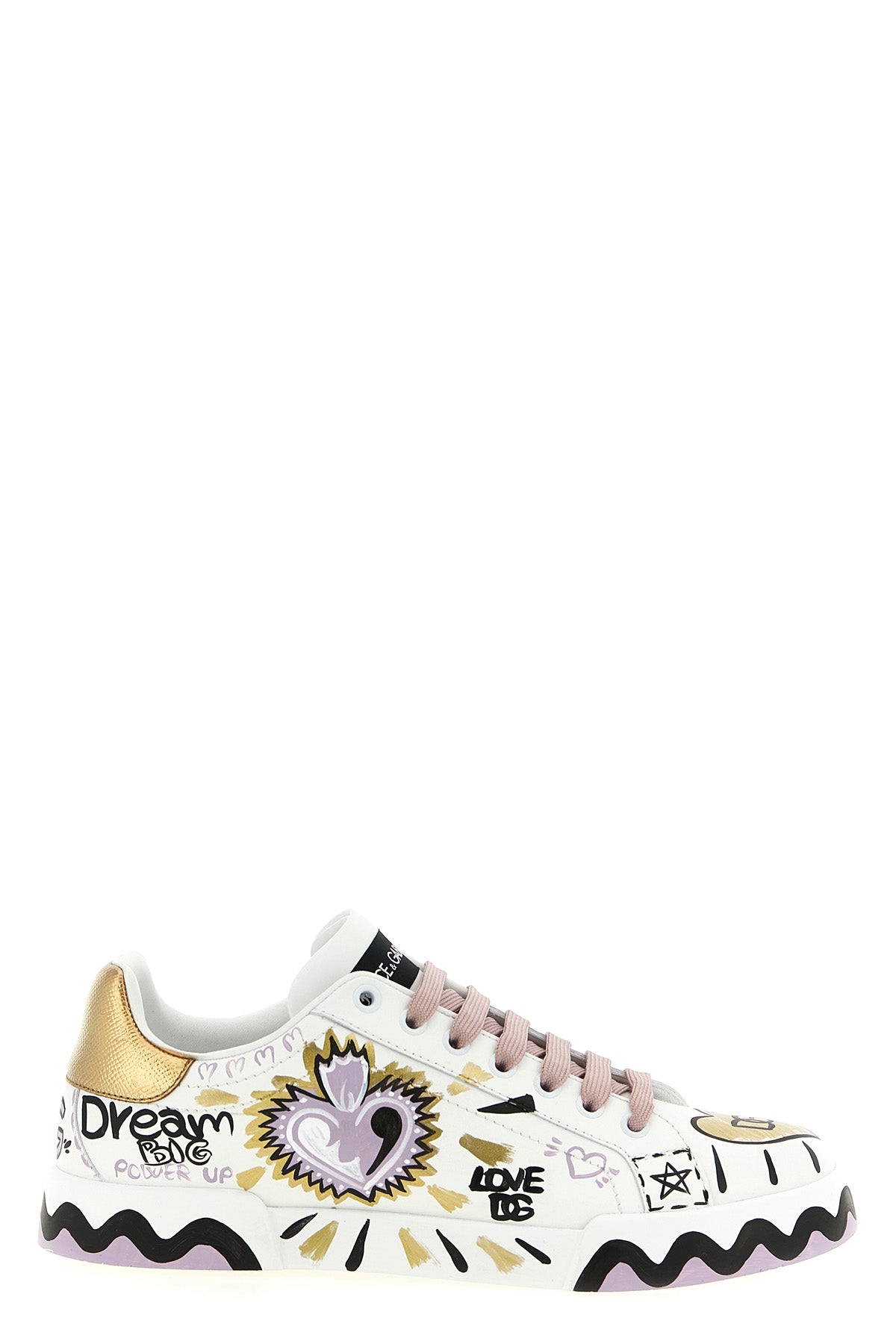 dolce & gabbana portofino sneakers stand out for a low-top silhouette made of