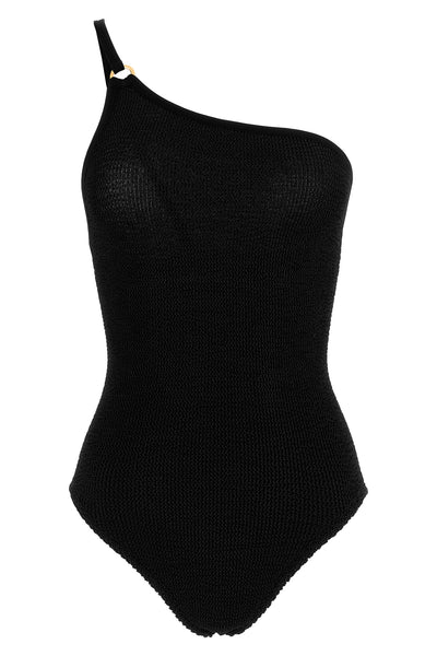 the hunza g clara one-piece swimsuit defines beachwear aesthetics through an asy