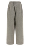 clark pants in linen and cotton blend mélange