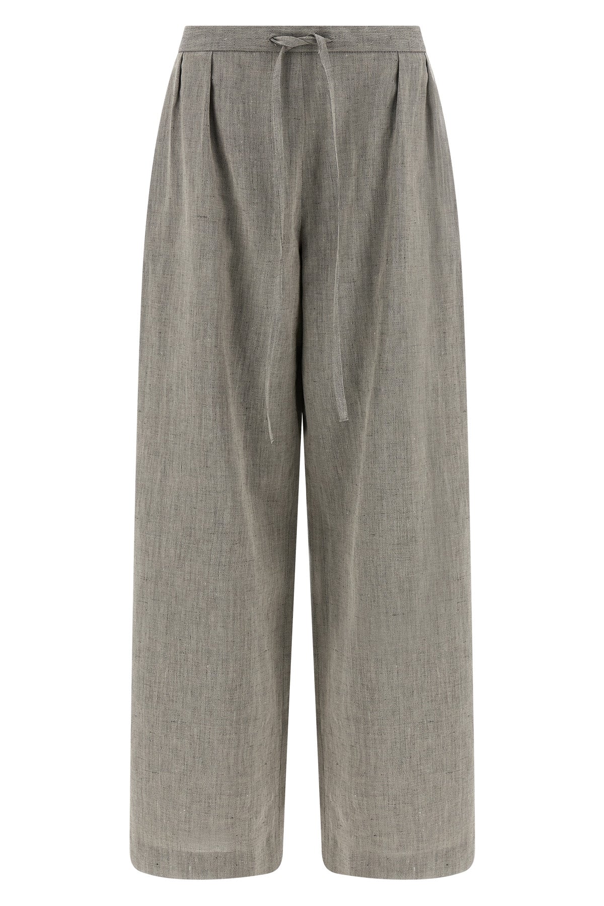clark pants in linen and cotton blend mélange