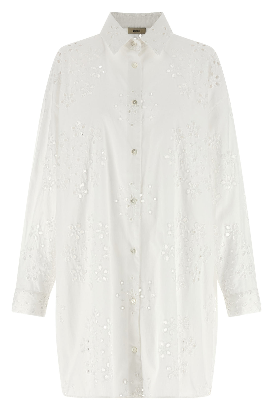 HERNO 40 broderie anglaise sangallo cotton shirt