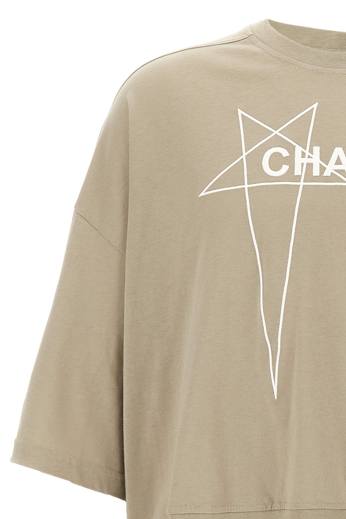 champion x rick owens light cotton cropped t-shirt