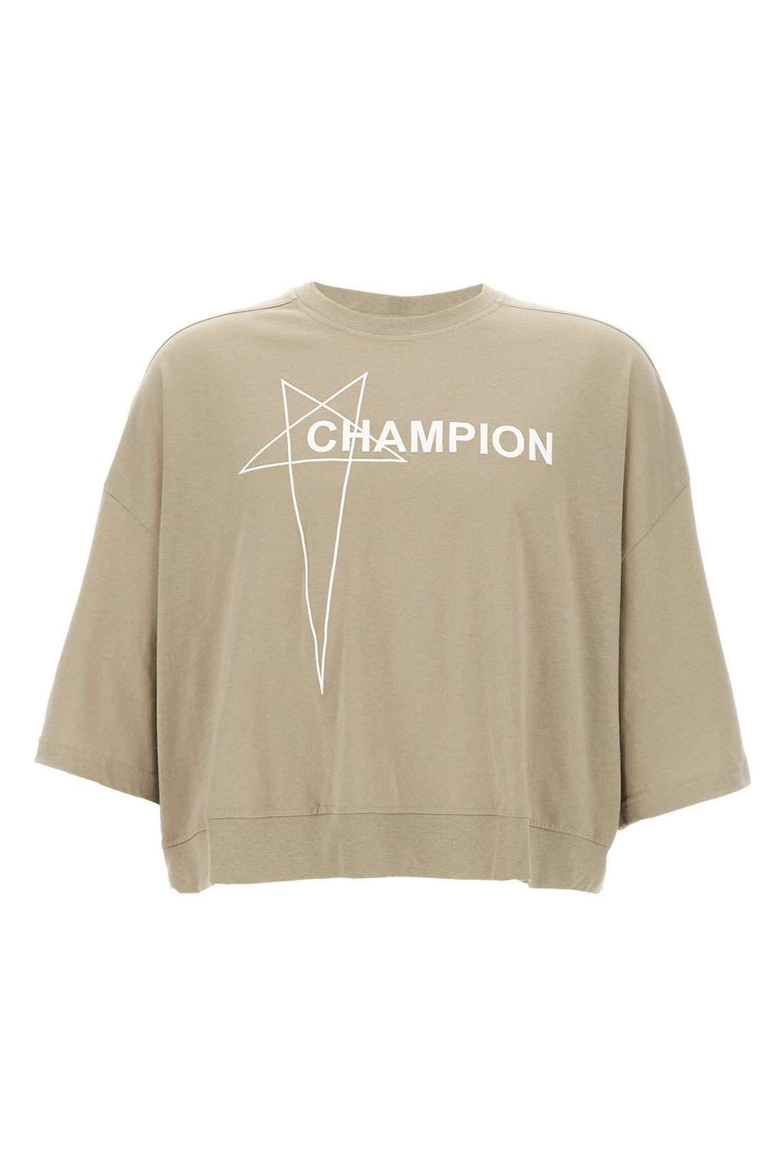 RICK OWENS L champion x rick owens light cotton cropped t-shirt