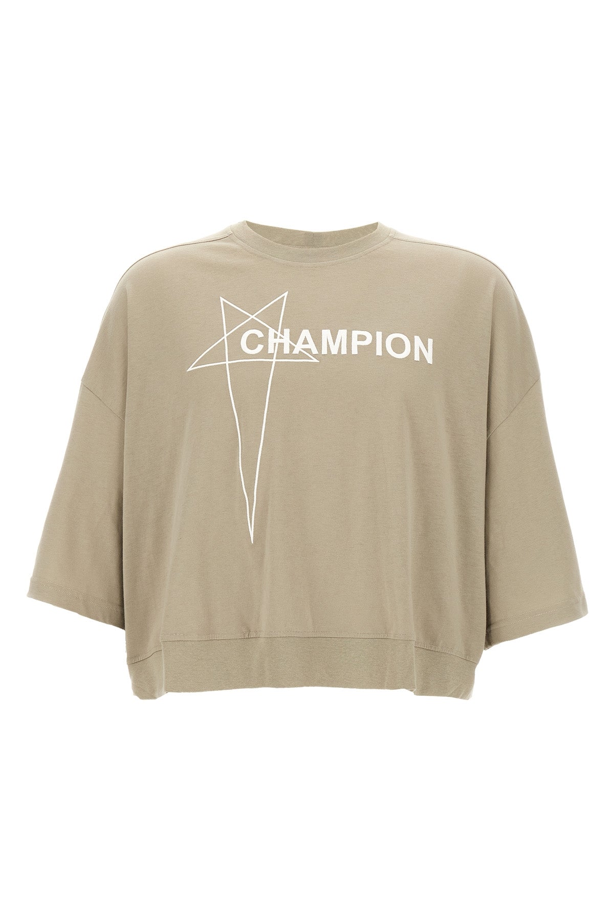 champion x rick owens light cotton cropped t-shirt