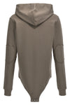 champion x rick owens hooded bodysuit in cotton