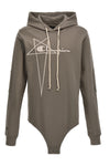 champion x rick owens hooded bodysuit in cotton